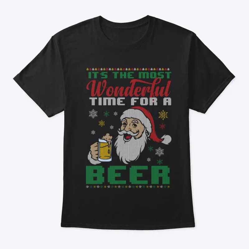 Santa Beer classic tshirt tee