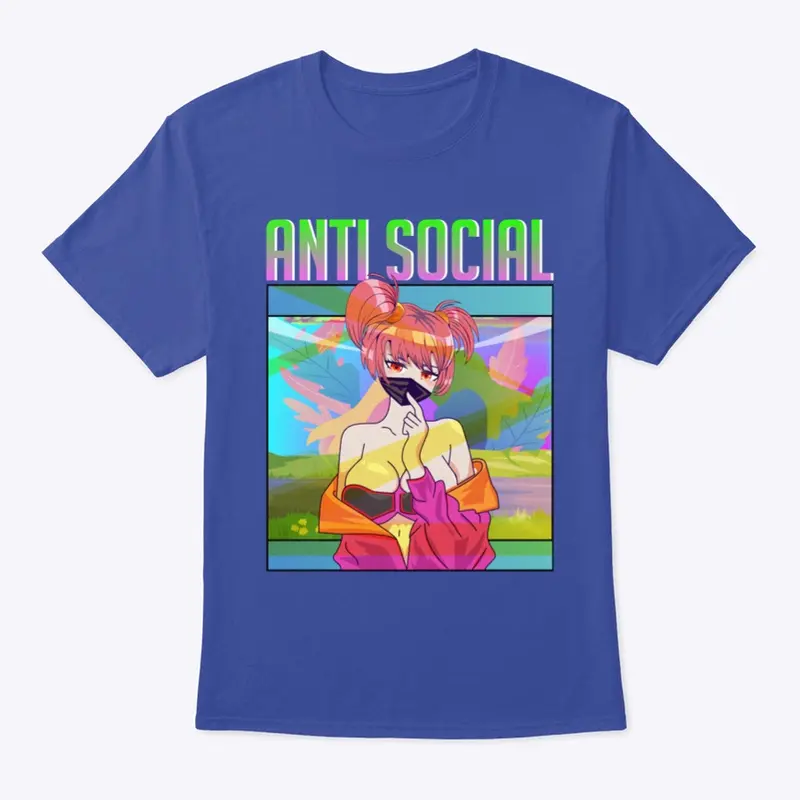 Anti-social anime t-shirt tee