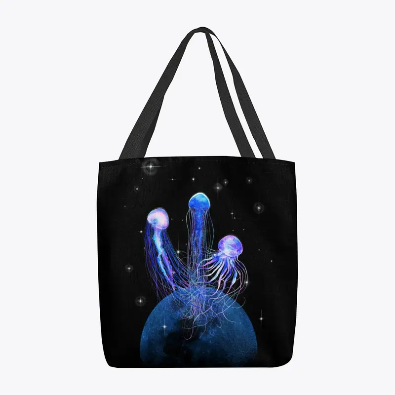 Watercolor Jellyfish Moon