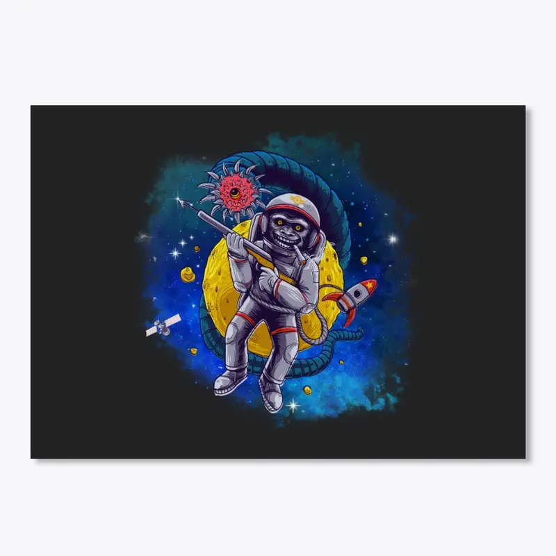 Astronaut Space Monkey galaxy