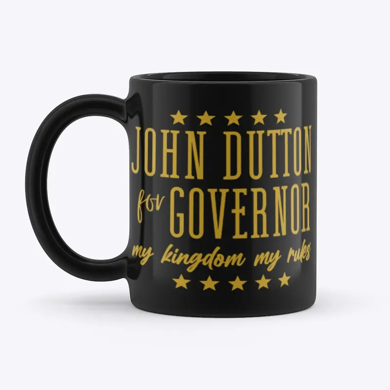 Dutton for Governor black coffee mug